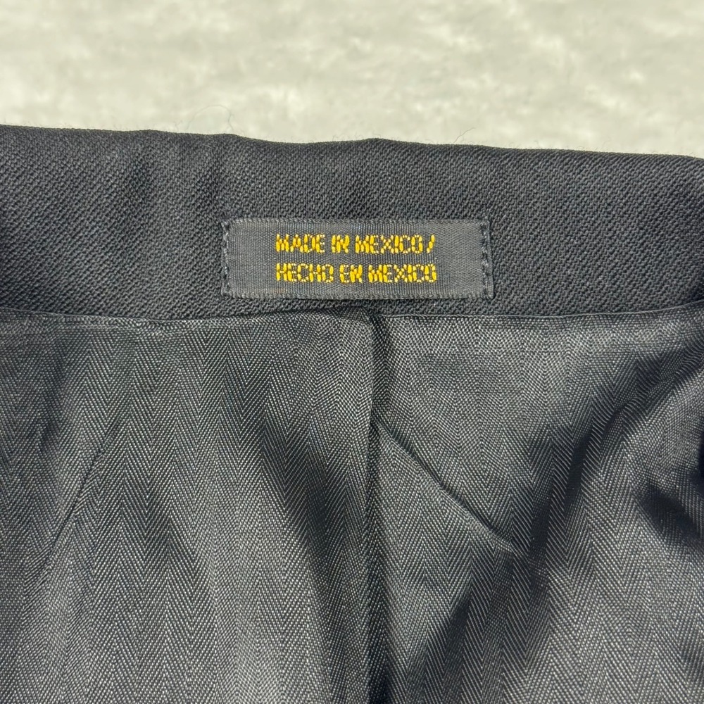 Stafford Men's 44L Worsted Wool 3 Button Blazer Suit Jacket Black Suit Coat - Picture 10 of 10